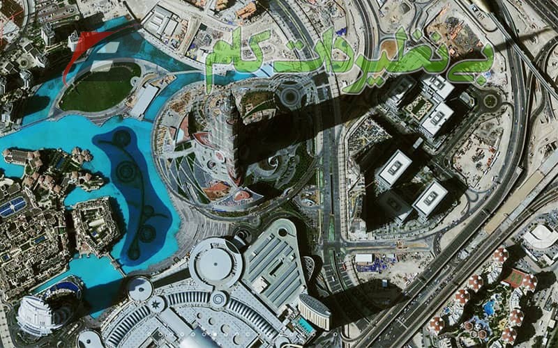 تصویر هوایی از برج خلیفه